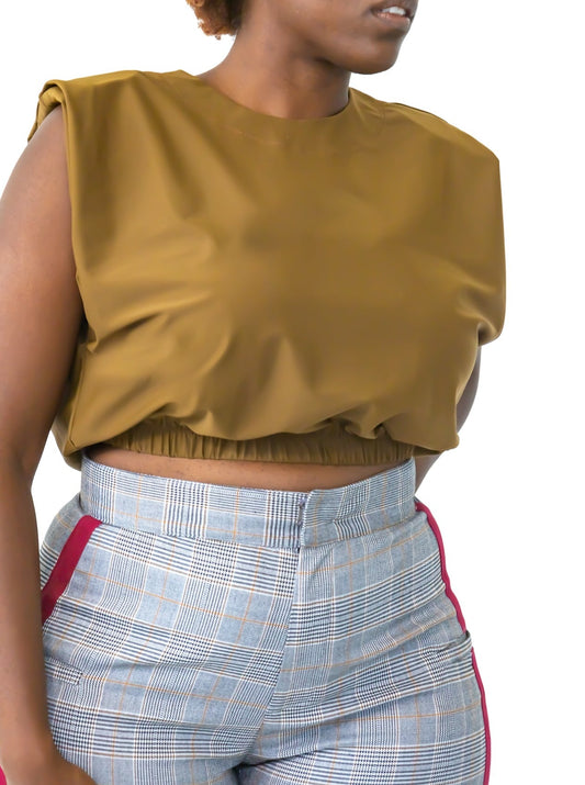 Agbada crop top in bush
