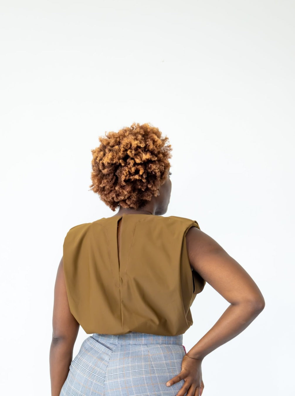 Agbada crop top in bush