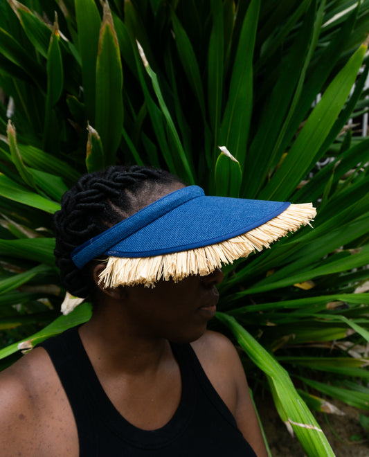 Adeola Shadeblocker in Blue Raffia